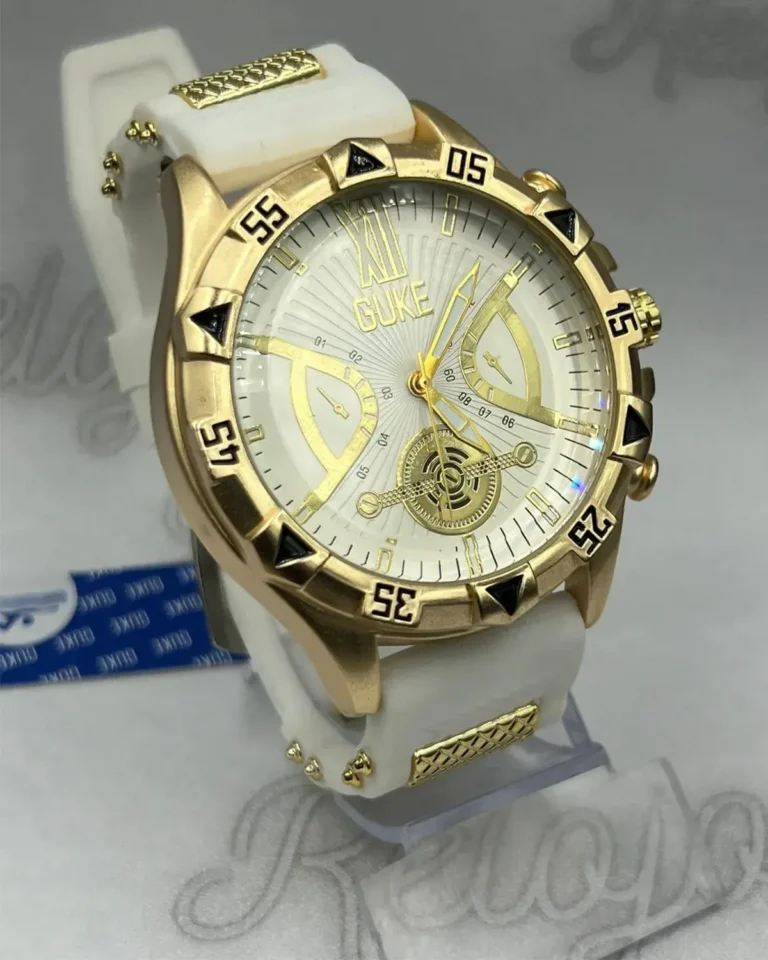 Kit-Linha-Ouro-Banhado-18k-Relogio-Masculino-Guke-Tourbillon-Aco-com-Pulseira-de-Borracha-A-Prova-dagua-Cordao-Pingente-Dourado-com-Branco-1