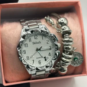 Kit Relógio Feminino Doluck Original + Pulseira + Caixa
