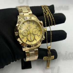 Relógio Masculino Bollfendo – A prova d’água + Cordão