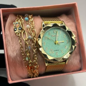 Kit Relógio Feminino Doluck Original + Pulseira + Caixa