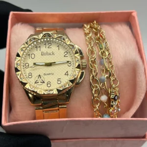Kit Relógio Feminino Doluck Original + Pulseira + Caixa