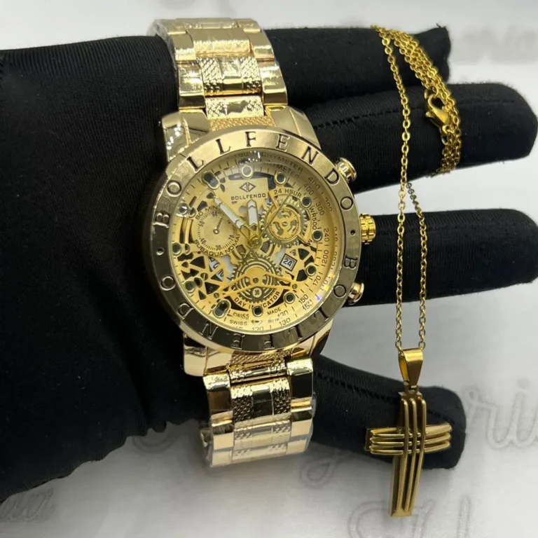 Relogio-Masculino-Bollfendo-Skeleton-Dourado-A-prova-dagua-Cordao