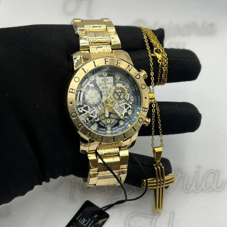 Relogio-Masculino-Bollfendo-Skeleton-Dourado-A-prova-dagua-Cordao