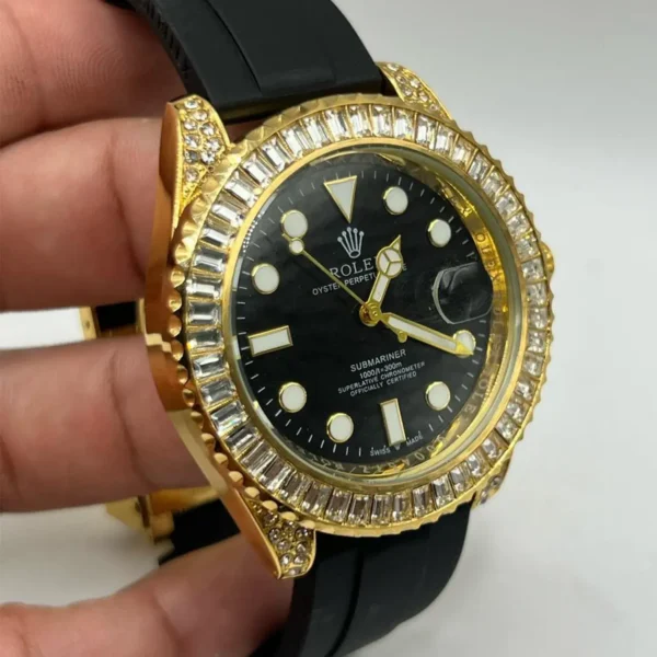Rolex Submariner Prime Itália – Quartz Dourado e Preto