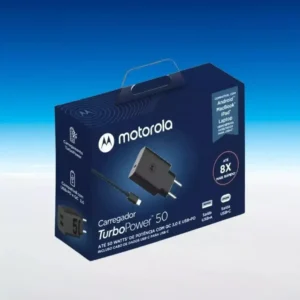 Carregador Motorola Turbo 50 Usb-c X Tipo C 50w - Preto